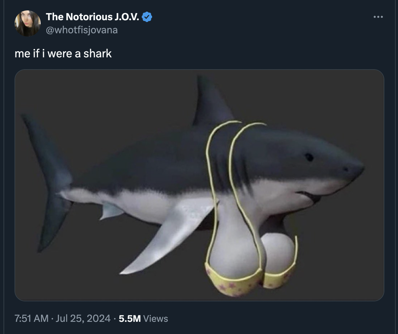 guys will see this and think hell yeah - The Notorious J.O.V. me if i were a shark 5.5M Views